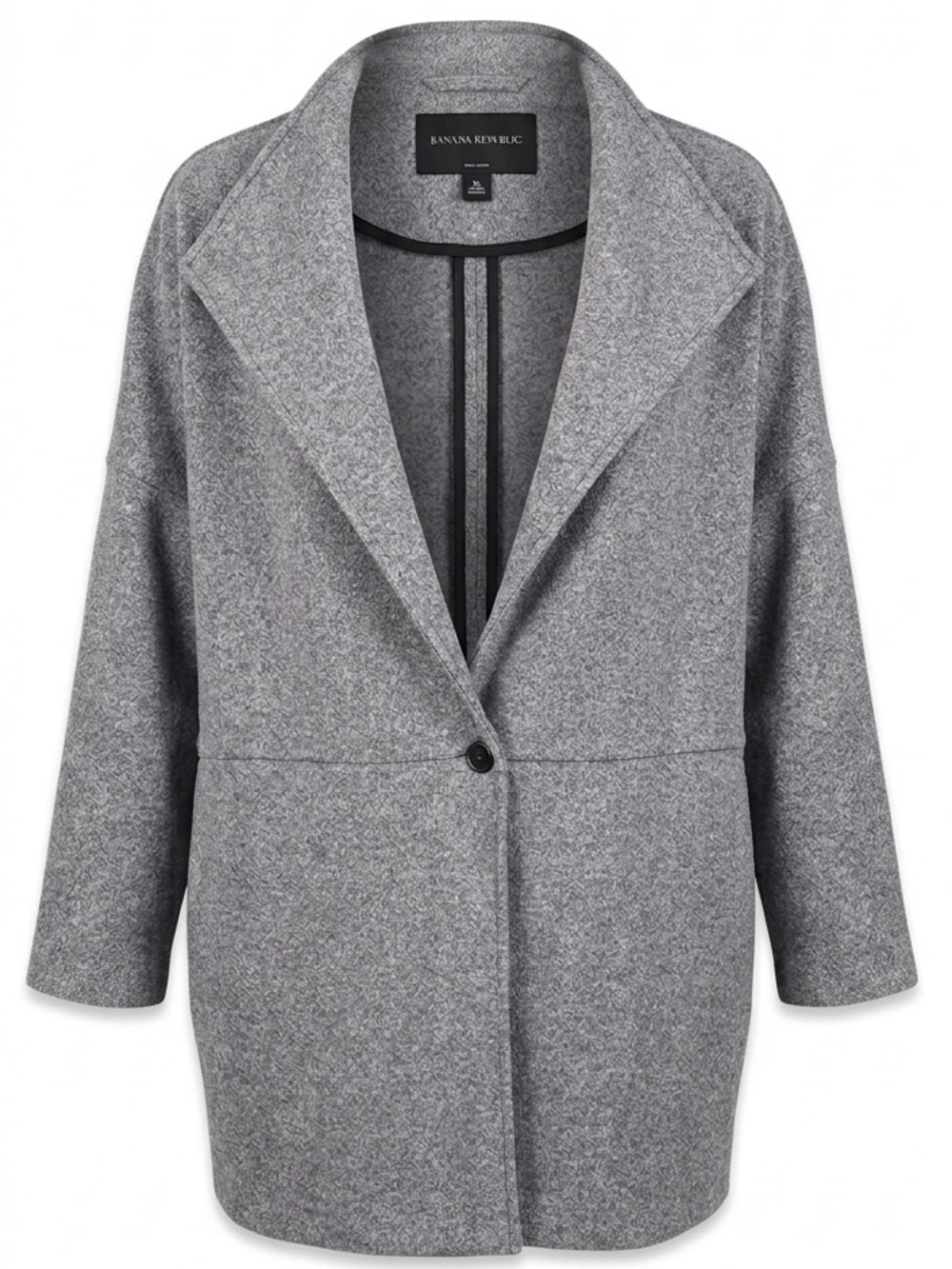 Banana Republic Gray Longline Coatigan XXL | Oversized Minimalist Topper Coat